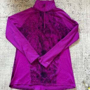 🧡3/15 Champion Duo Dry Purple Black 1/4 Zip Pullover Women's M